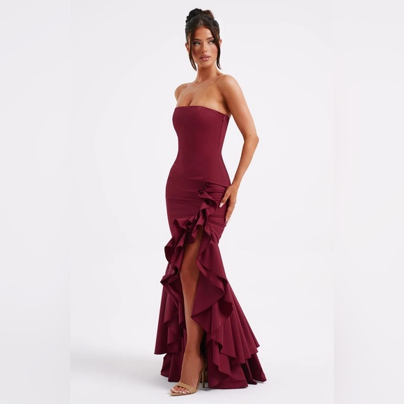 BabyBoo Angelina Maxi Dress - Burgundy - Picture 2 of 4
